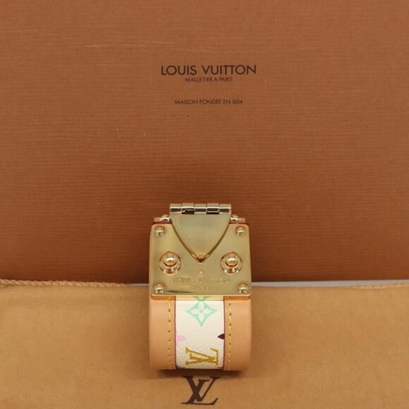 LOUIS VUITTON Monogram Multicolor Cerule Bracelet White M92593 LV Auth 132793V - Picture 11 of 11